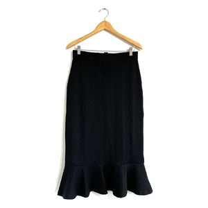 Opening Ceremony Midi skirt flounce fishtail hem jacquard textured fabric